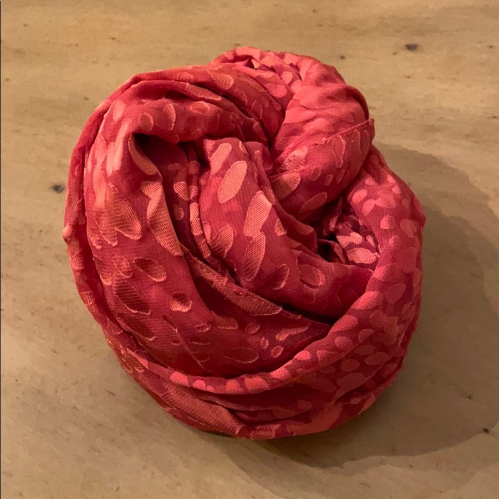 Sheer Coral Summer Scarf